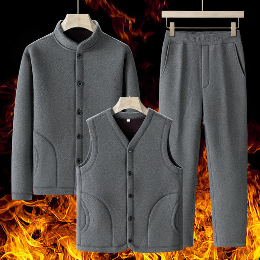 Traje Deportivo de Terciopelo Talla Grande para Hombre - Image 3