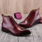 Botas de Cuero Tallado Estilo Británico