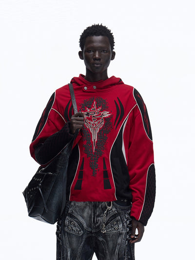 Sudadera con Capucha Racing Elements Bloques de Color con Bordados - Image 10