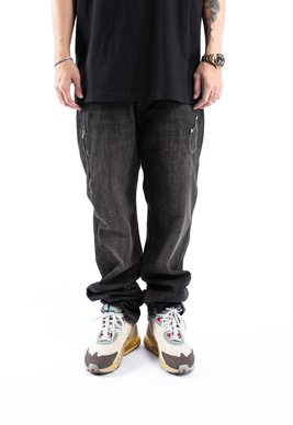 Pantalón Denim Negro Oversize Efecto Vintage Desteñido - Image 5