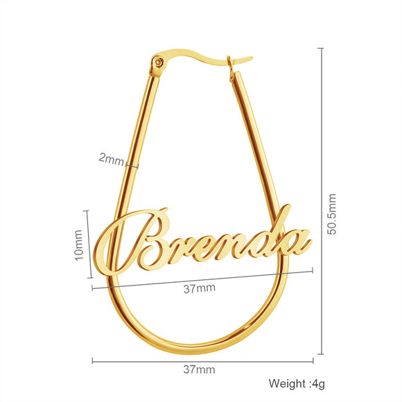 Aretes de Acero Inoxidable con Personalidad DIY - Joyería de Temperamento Moderno