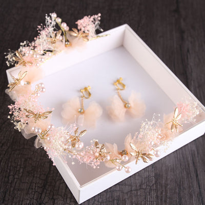 Tocado Nupcial de Gipsófila en Seda - Elegancia Delicada para tu Boda