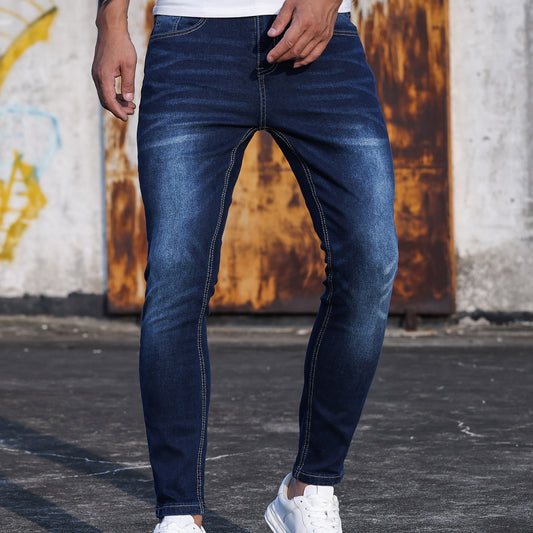 Pantalones Skinny Denim Azul con Elastano para Hombre