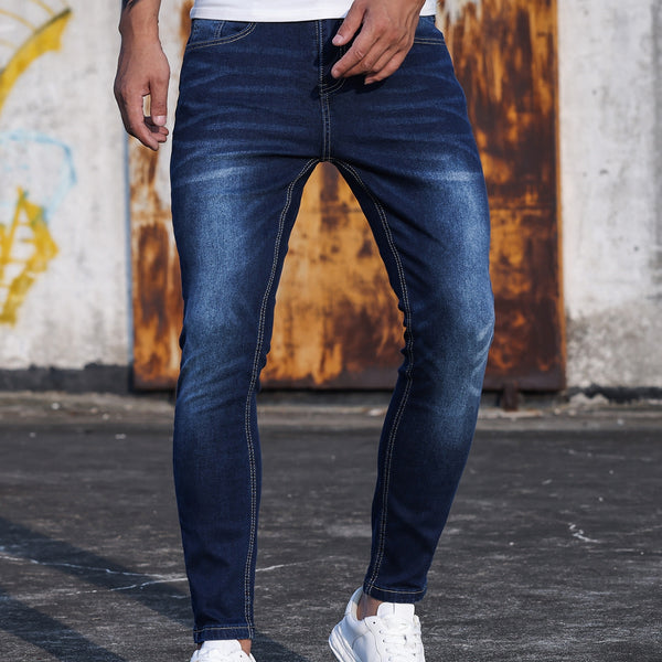 Pantalones Skinny Denim Azul con Elastano para Hombre