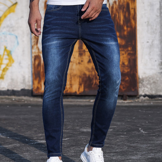 Pantalones Skinny Denim Azul con Elastano para Hombre