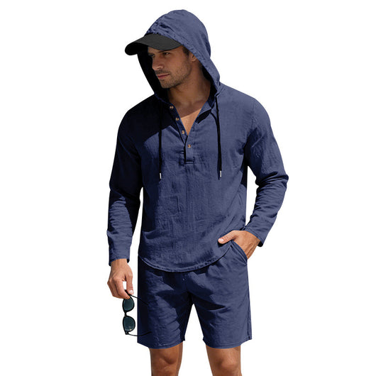Traje de Lino Hombre Suelto y Transpirable - Image 3