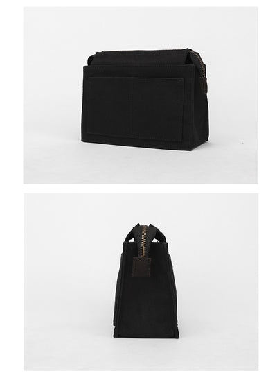 Neceser de Lona Blanca Estilo Coreano - Bolsa Cosmética de Algodón Versátil - Image 14