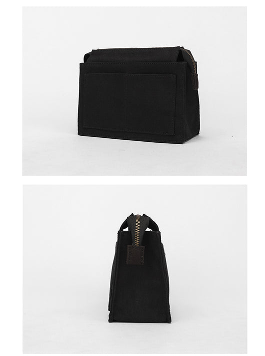 Neceser de Lona Blanca Estilo Coreano - Bolsa Cosmética de Algodón Versátil - Image 14