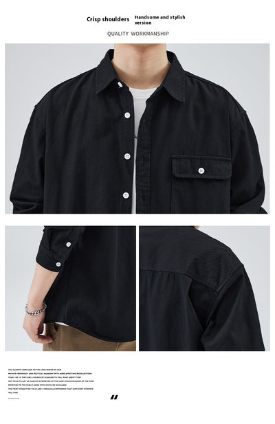 Camisa Suelta de Algodón Premium para Hombre - Image 23