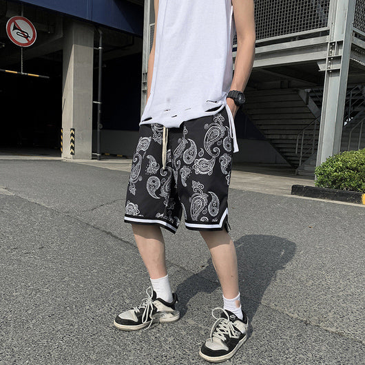 Shorts de Baloncesto Cashew Stripe para Hombre - Image 3