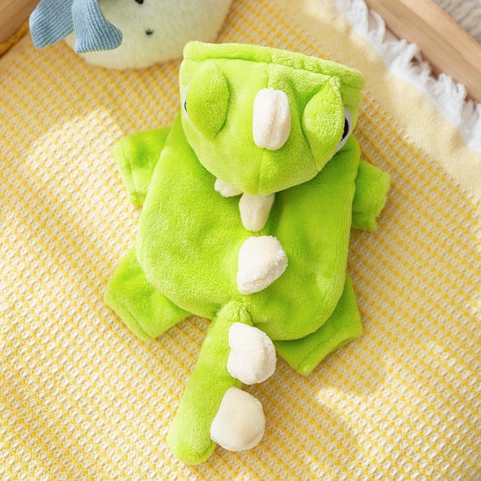 Disfraz de Dinosaurio para Perros Pequeños - Abrigo Polar Invierno con 4 Patas - Image 15