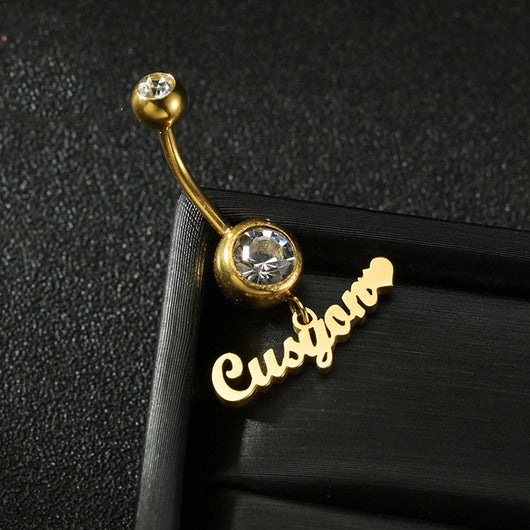 Piercing Ombligo Alfabeto Inglés en Circonita - Image 9