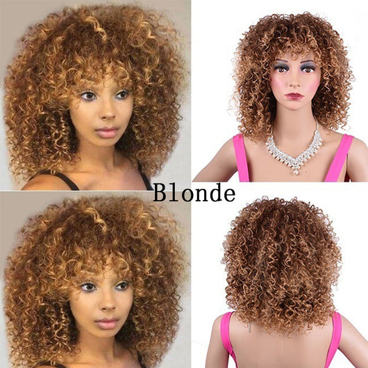 Peluca Rizada Afro Sintética Premium para Mujeres Negras - Image 10