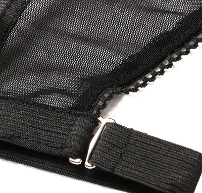 Lencería Sexy de Encaje Negro con Varillas - Diseño Elegante y Seductor - Image 4