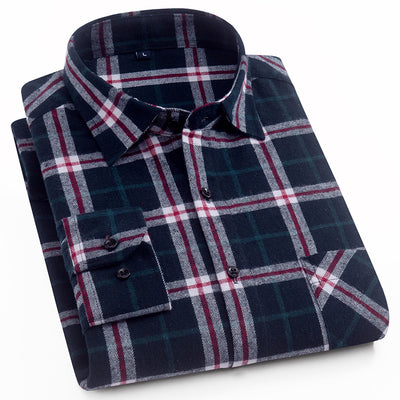 Camisa de Cuadros de Algodón Suave para Hombre - Diseño Moderno - Image 6