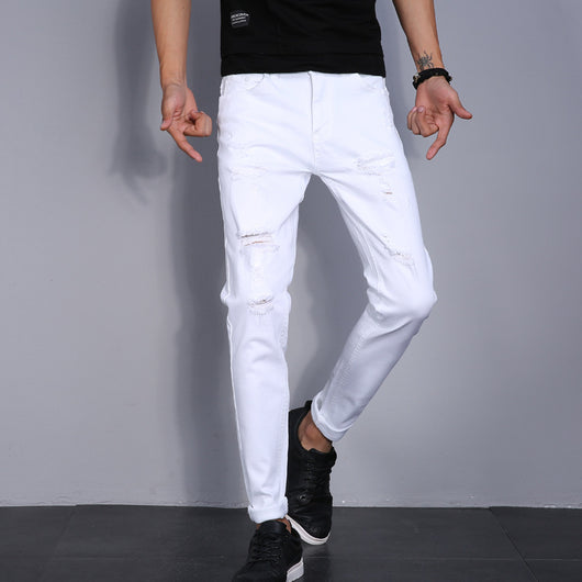 Jeans Slim Fit Elásticos Blancos para Jóvenes - Image 10