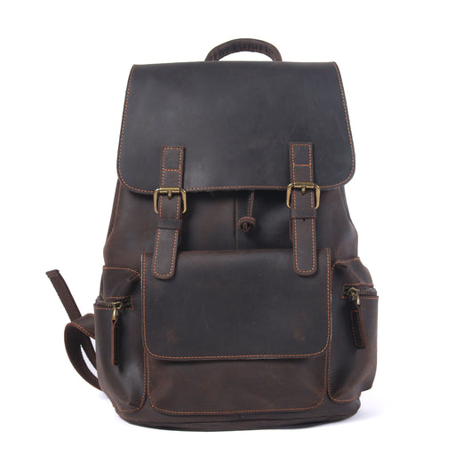 Mochila de Cuero Crazy Horse Estilo Retro para Hombre - Piel Vacuna Premium - Image 10