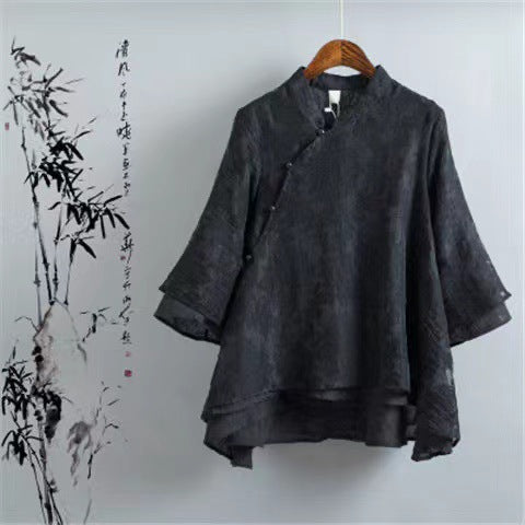 Blusa Retro Zen de Inspiración China para Mujer - Image 7