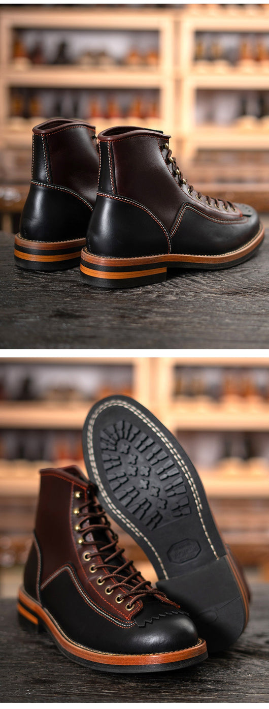 Botas de Motocicleta Estilo Retro Americano para Hombre - Image 17