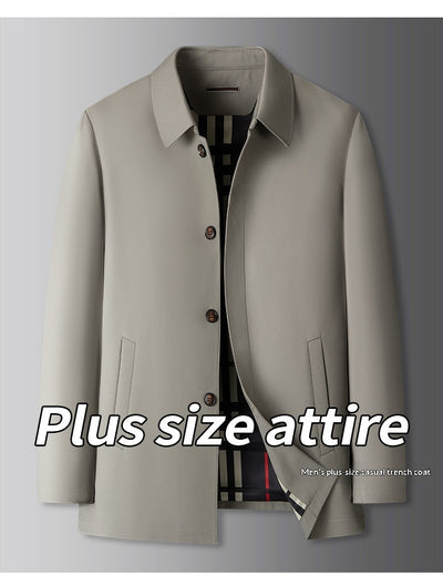 Abrigo Ejecutivo Tipo Trench para Hombre Tallas Grandes - Image 23