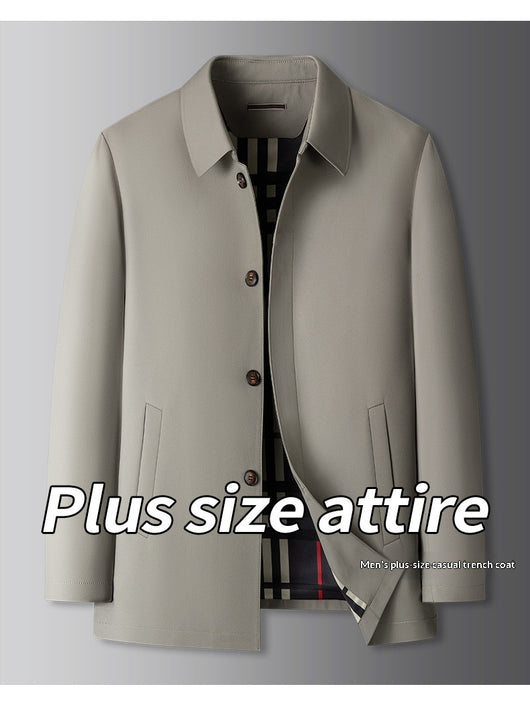Abrigo Ejecutivo Tipo Trench para Hombre Tallas Grandes - Image 23