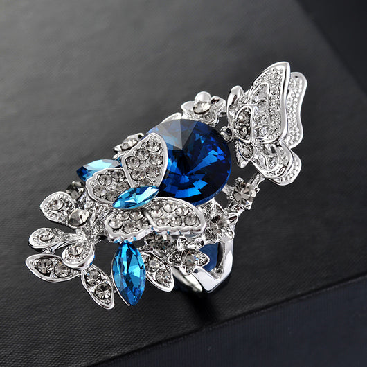 Anillo de Cristal Mariposa con Circonita Diamante - Image 13