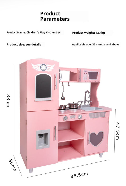 Cocina de Juguete Infantil de Madera con Accesorios Realistas - Image 7