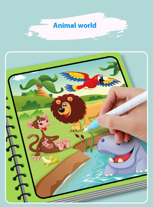 Libro Mágico de Pintura con Agua para Niños - Álbum de Colorear Reutilizable - Image 30