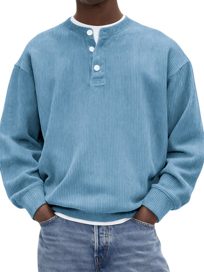 Suéter de Algodón Pana Acanalado para Hombre - Casual y Elegante - Image 16