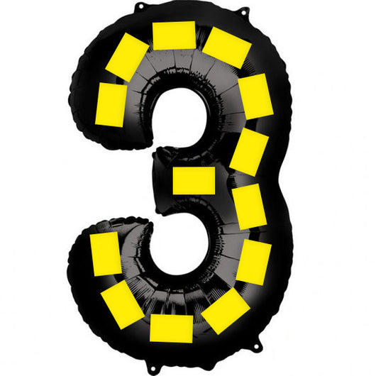 Globo Gigante Números 40 Pulgadas Negro y Amarillo con Puntos - Image 23