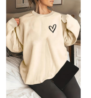 Sudadera Oversize con Estampado de Corazón y Hombros Caídos - Image 13
