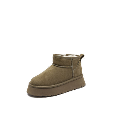 Botas Cortas de Cuero Genuino para Nieve - Image 8