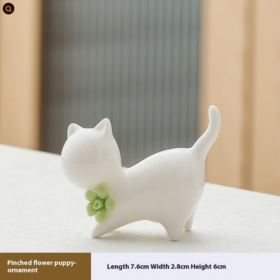 Juego de Ceremonia de Té Felino en Cerámica - Image 7