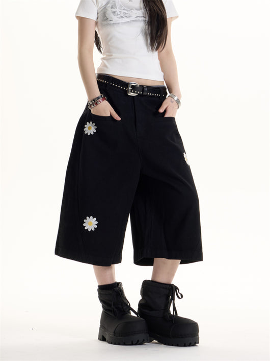 Shorts Casuales con Bordado American Hot Girl - Image 6