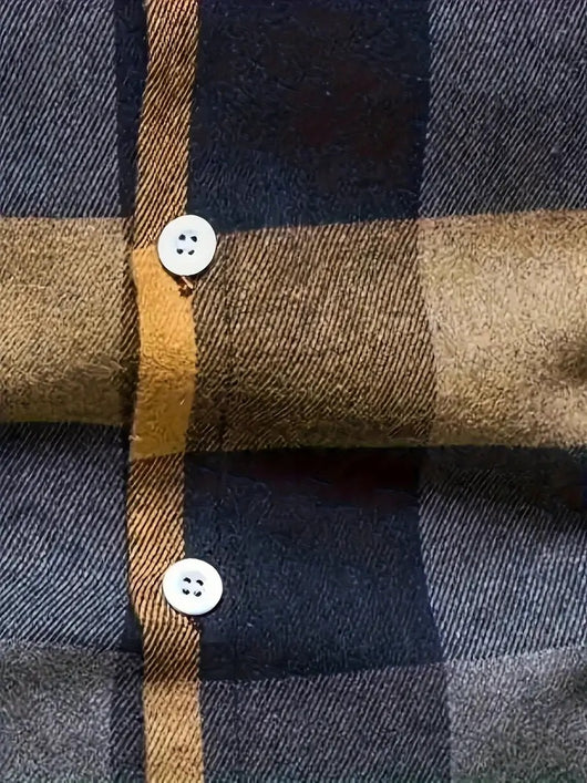 Camisa de Manga Larga con Solapa Elegante para Hombre - Image 35
