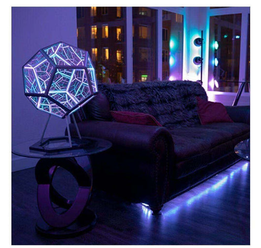 Lámpara Nocturna Geométrica Infinita con Diseño Dodecaédrico - Image 6