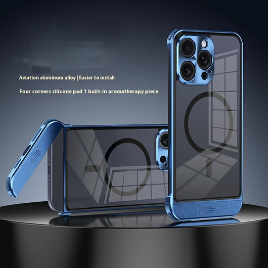 Funda para Teléfono con Marco de Metal Minimalista y Transpirable - Image 4