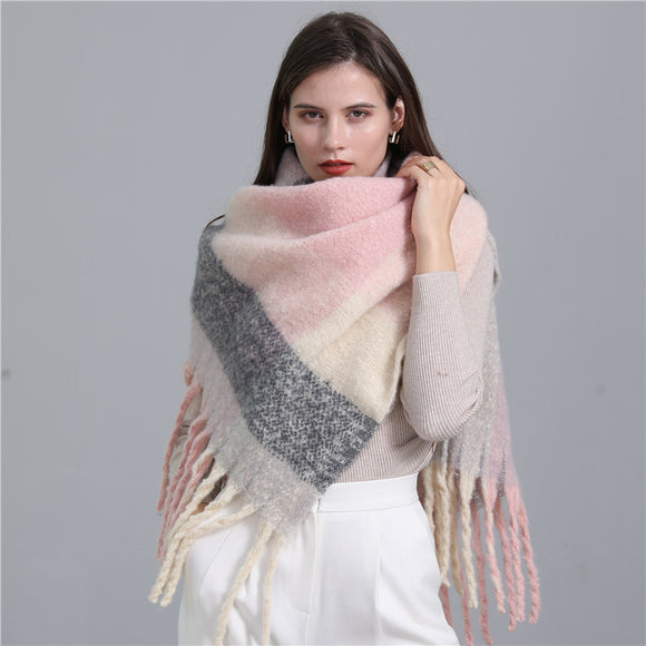 Bufanda Cuadros Faux Cashmere para Mujer