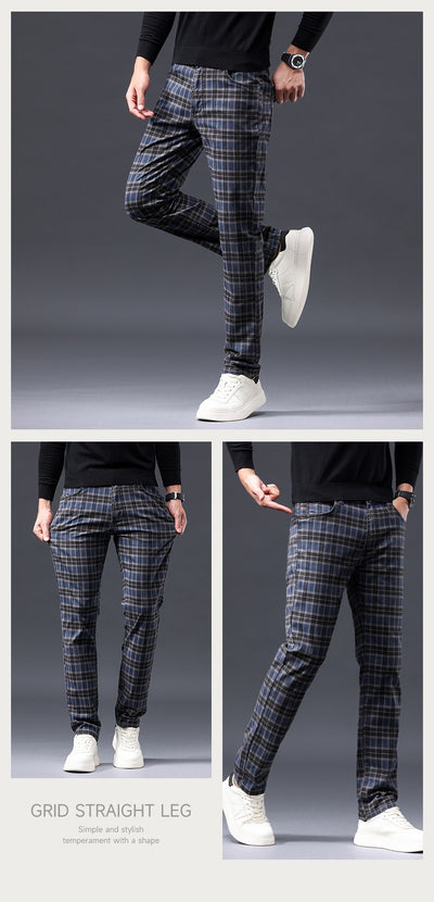 Pantalones Casuales de Algodón Estilo Británico para Hombre - Image 23