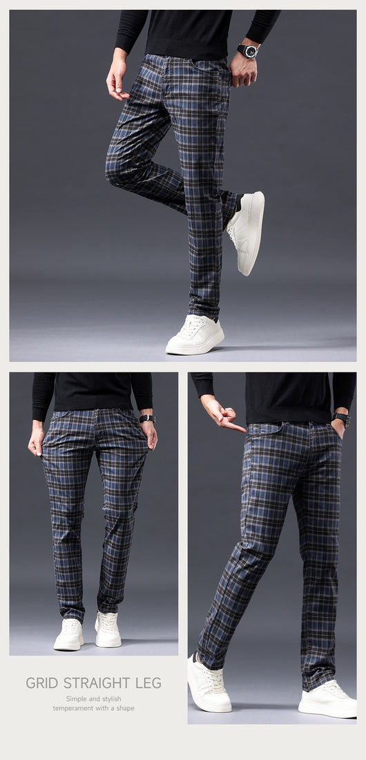 Pantalones Casuales de Algodón Estilo Británico para Hombre - Image 23