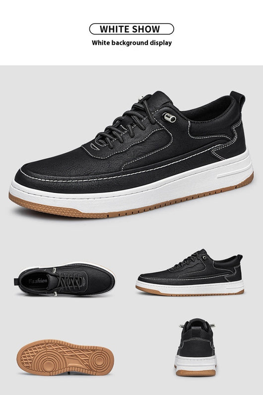 Zapatos Casuales de Cuero Genuino con Suela Gruesa - Diseño Retro Artesanal - Image 21