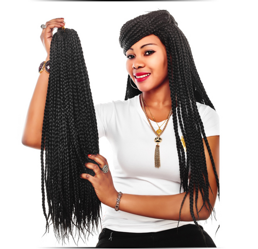 Peluca Sintética Trenzas Sucias 16 Pulgadas - Estilo Tres Trenzas Alargado - Image 19