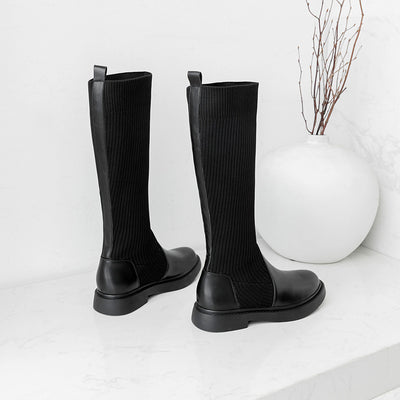Botas de Punto Elástico para Mujer - Estilo Influencer Versátil - Image 2