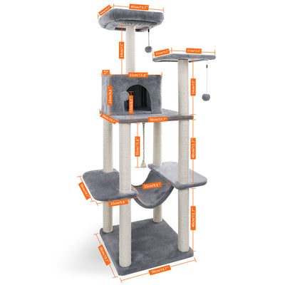 Torre de Lujo para Gatos con Doble Condominio y Percha Espaciosa - Image 13