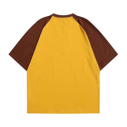 Playera Raglan Hombre Contraste de Colores Patchwork - Image 2