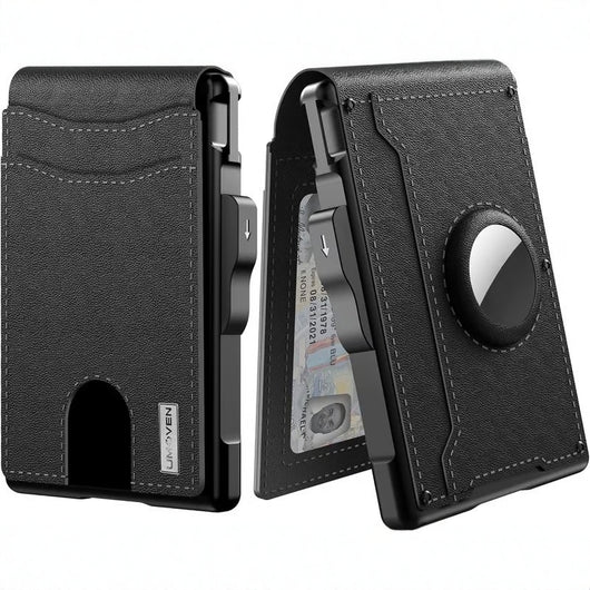 Cartera Hombre Portacédulas Gran Capacidad Fibra Carbono Metal - Image 3