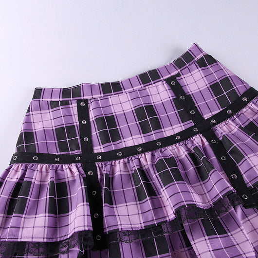 Falda Plisada con Estampado Lattice - Image 11