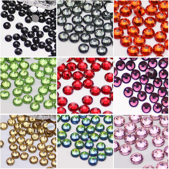 Diamante de Cristal Facetado con Base Plana - Colores Variados