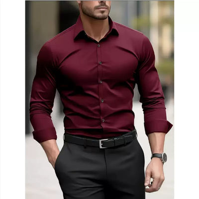 Camisa Casual Ejecutiva de Manga Larga en Tono Pigmentado - Image 16
