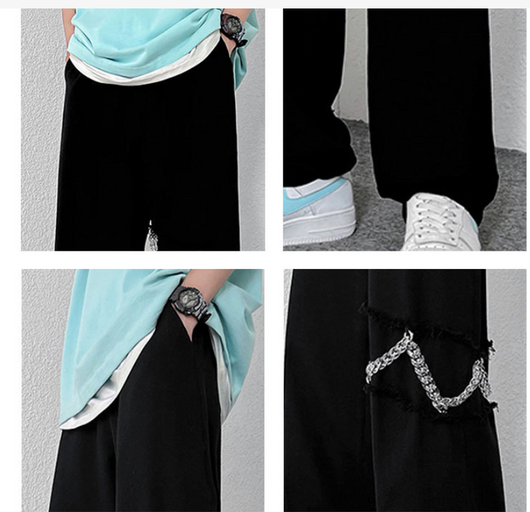 Pantalones Harajuku Sueltos de Pierna Ancha Estilo Calle Coreano - Image 15